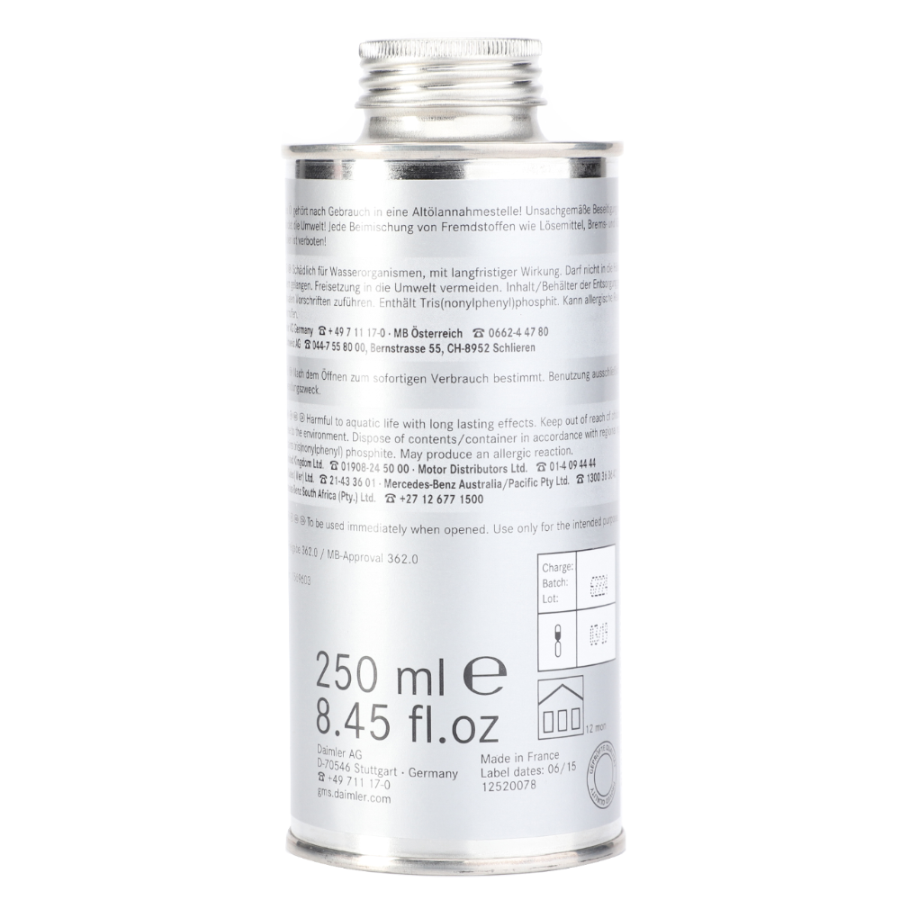 Масло для компрессора, смазывающее хладагент R 134 a, 250 мл