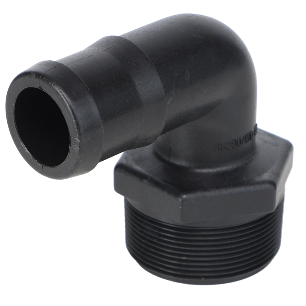 Наружная резьба 50,8 мм X бронзовый шланг 38,1 мм, угол 90°